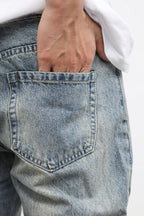 CZ Washed Straight Flared Jeans