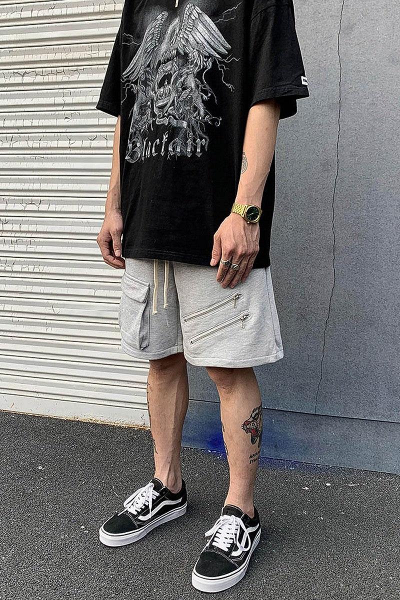 CZ Zipper Loose Shorts