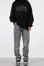 CZ Straight Loose Jeans