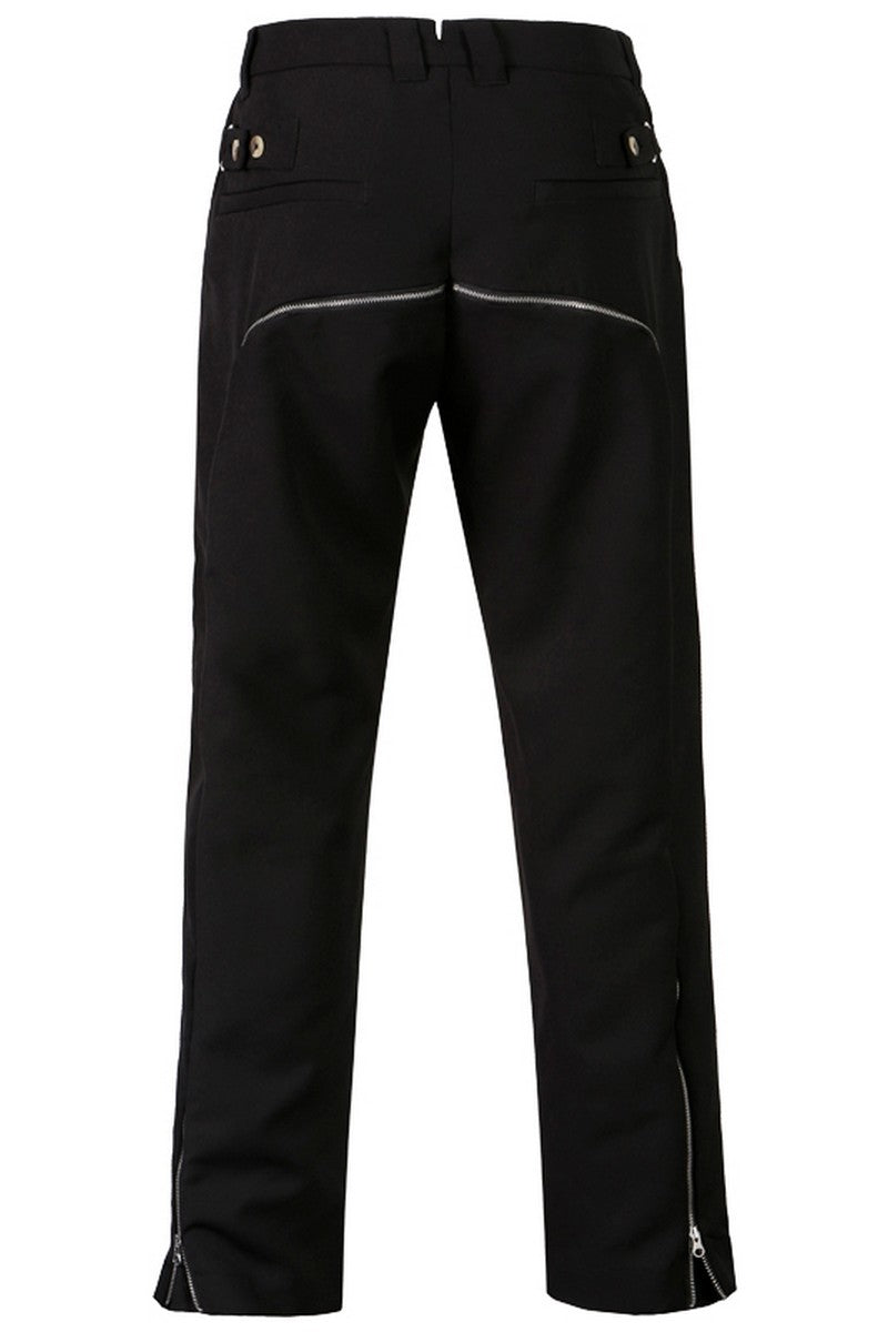 Old Order Zipper Straight Suit Trousers