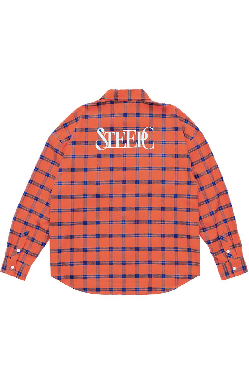 STEEPC Checkered Printed Logo L/S Shirt