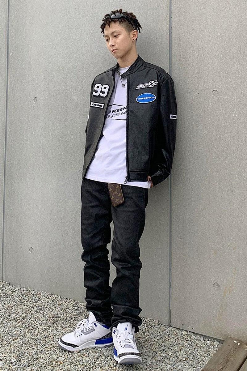 CZ Black Straight Jeans