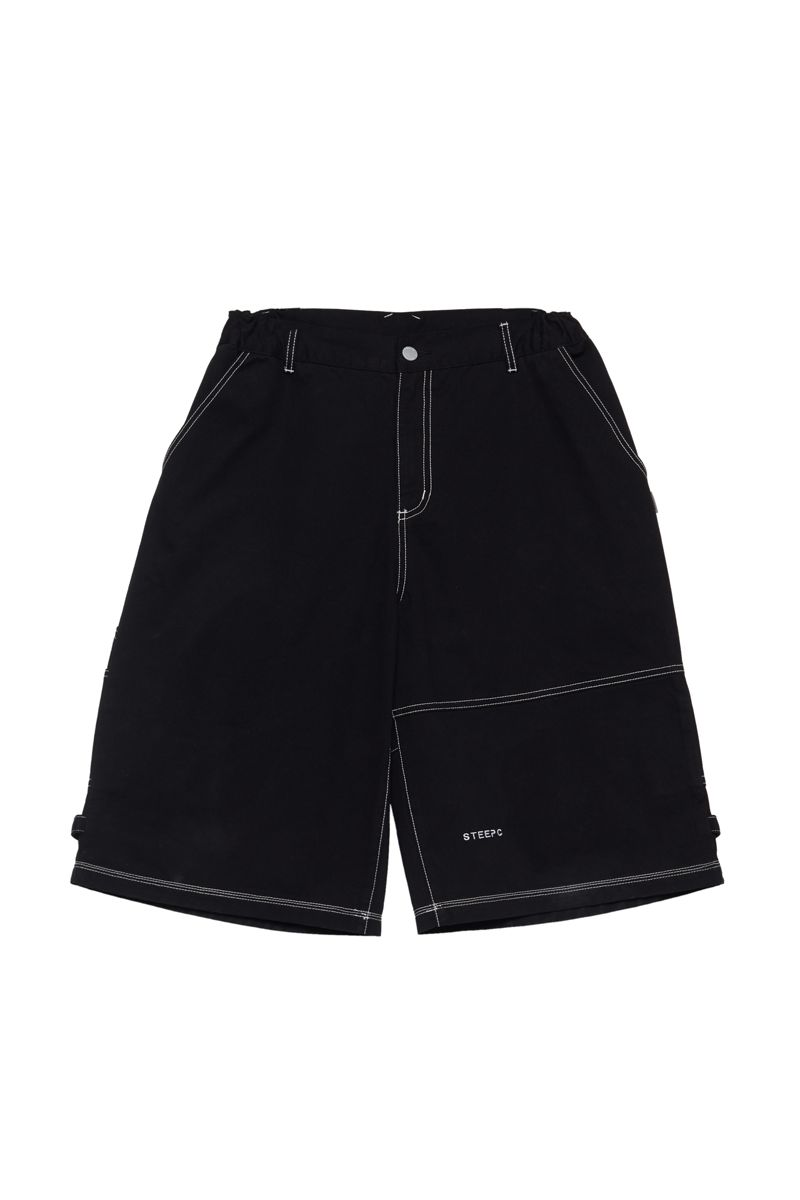 STEEPC Structure Stitching Jeans Shorts