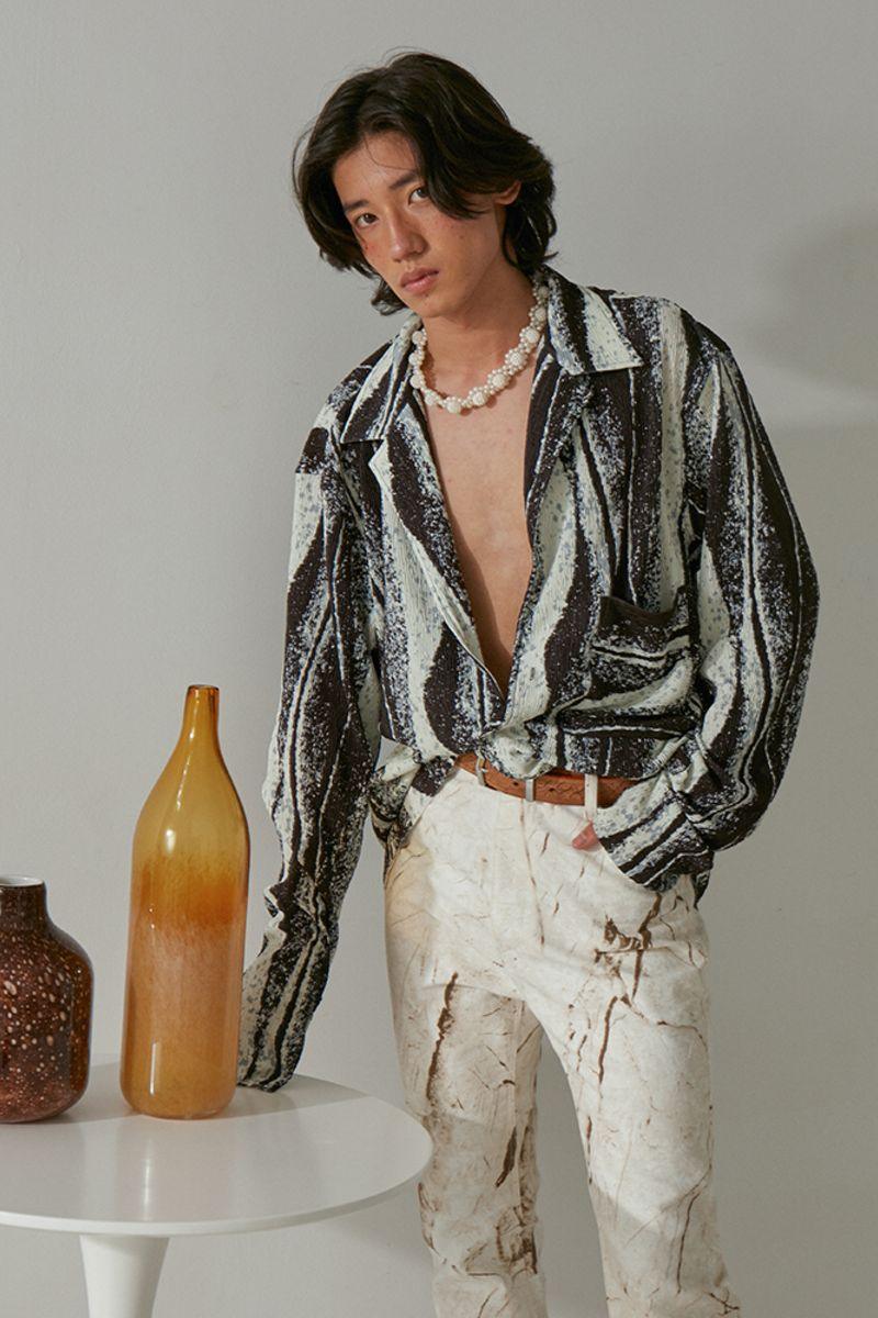Mix7 Abstract Loose Cuban Shirt
