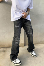 CZ Vintage Patch Flared Jeans