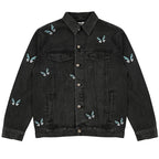 Old Order Butterfly Embroidered Jeans Jacket