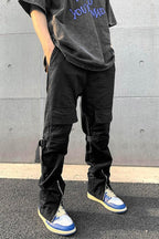CZ Zipper Multi-Pocket Straight Trousers