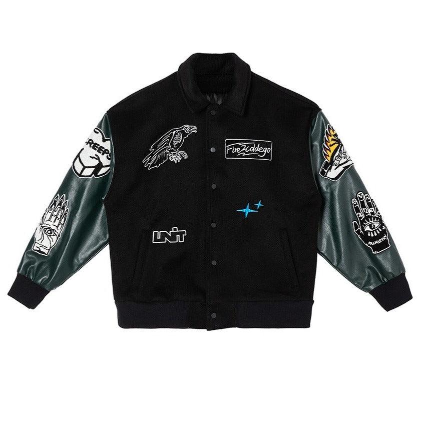 F2CE Embroidered Adepth Wool Varsity Jacket