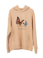 Center of Rotation Butteflies Print Hoodie