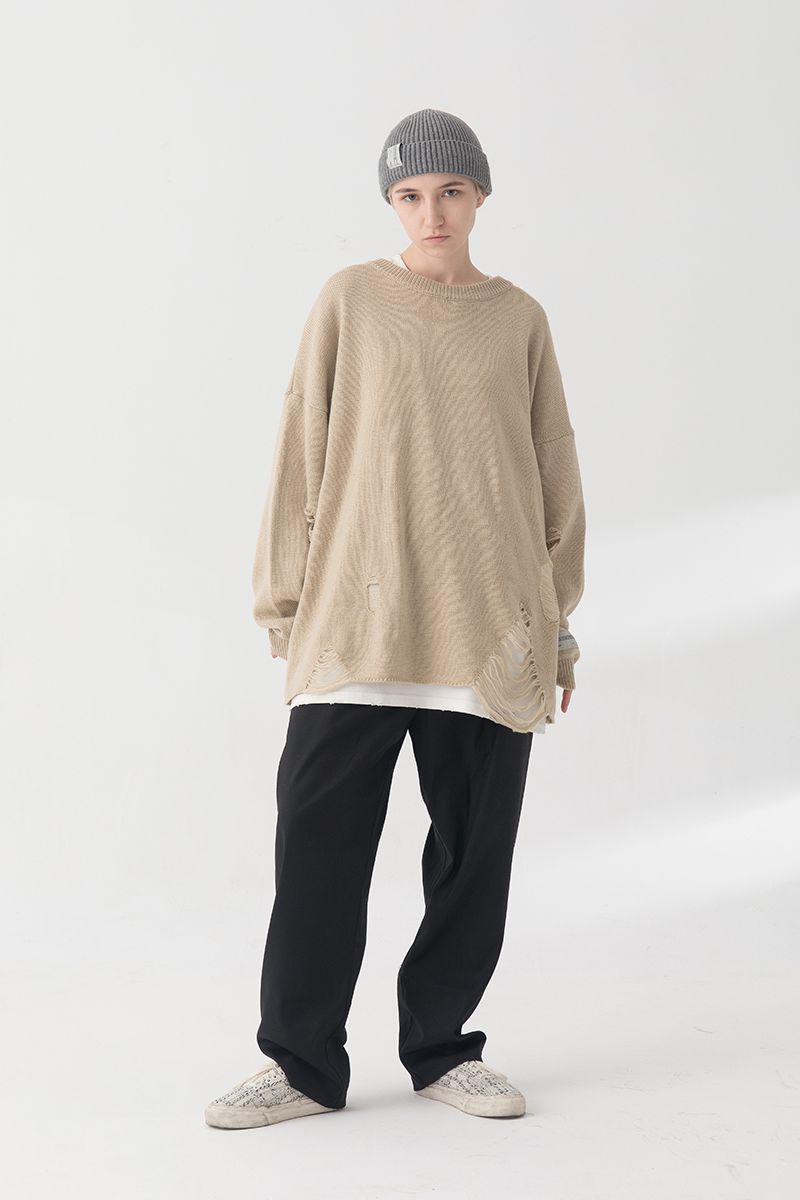 THINGY Destroyed Irregular Sweater