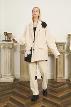 Empty Reference Flower Corduroy Suit Jacket