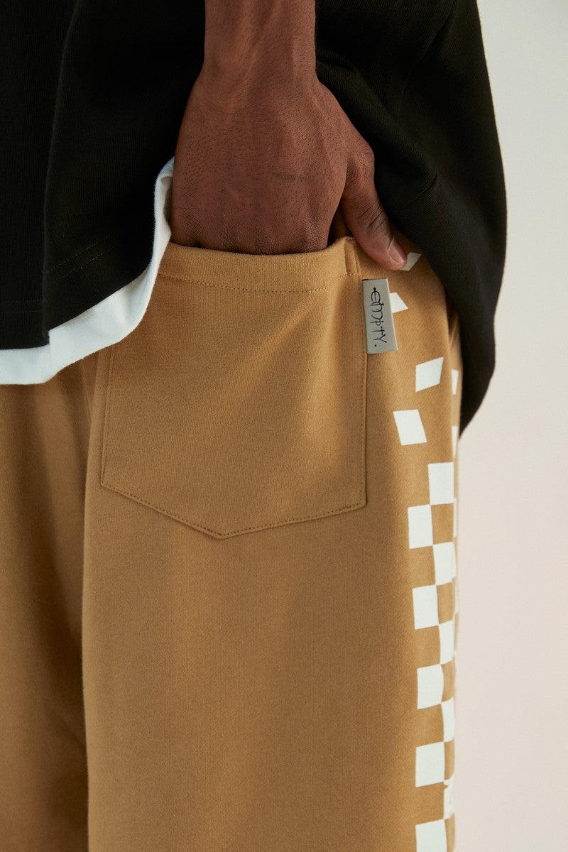 Empty Reference Checkerboard Print Shorts