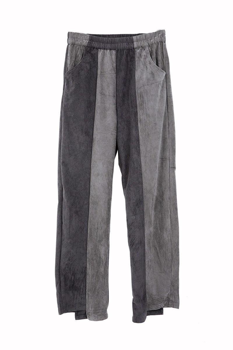 Center of Rotation Suede Stitched Loose Pants