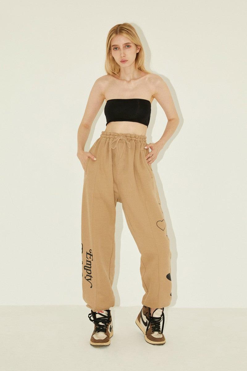 Empty Reference Heavy Knit Love Sweatpants