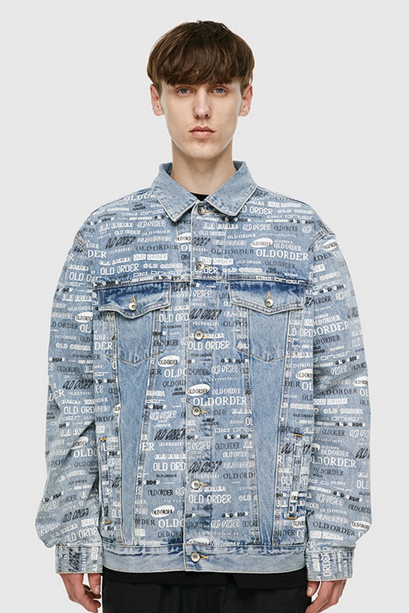 OO Full Print Logo Jeans Jacket