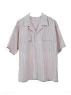 Center of Rotation Plaid Striped Cuban Shirt