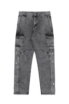 CZ Dark Buttons Cargo Jeans