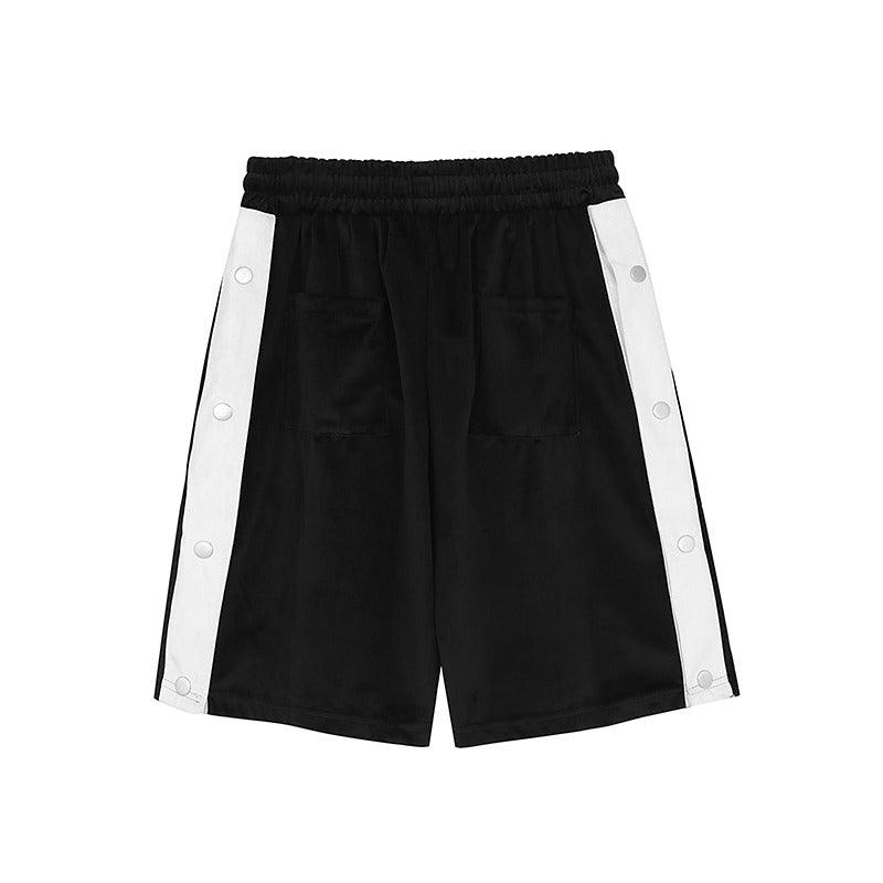 CZ Velvet Buttons Shorts