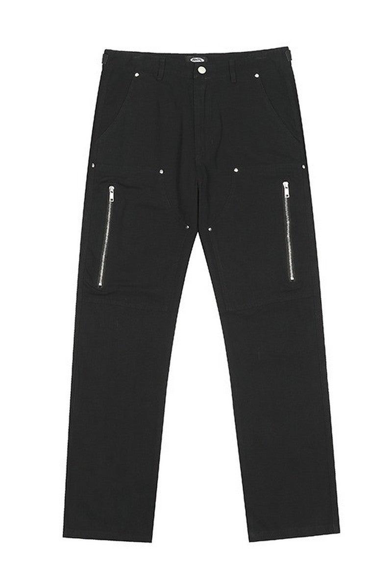 CZ Zipper Loose Straight Trousers