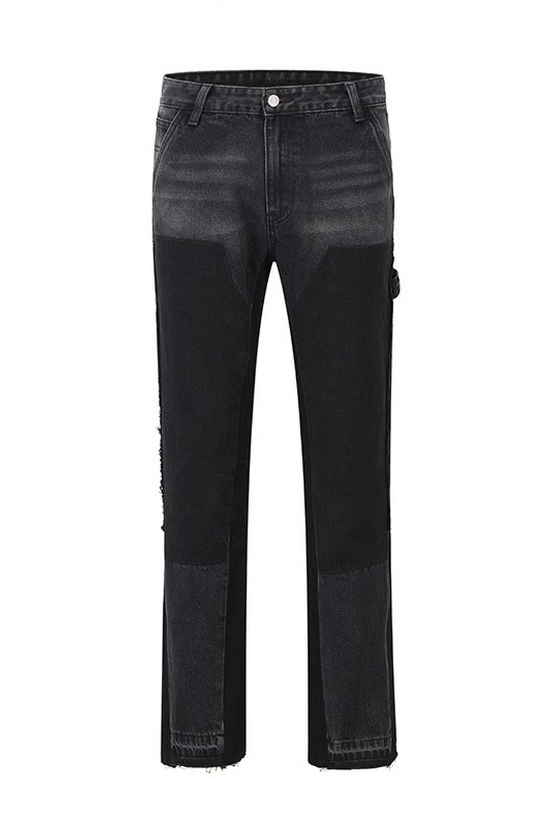 CZ Stitched Loose Straight Jeans