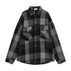 CZ Plaid Stitched Shirt
