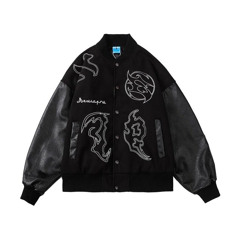 CZ Embroidered Retro Varsity Jacket