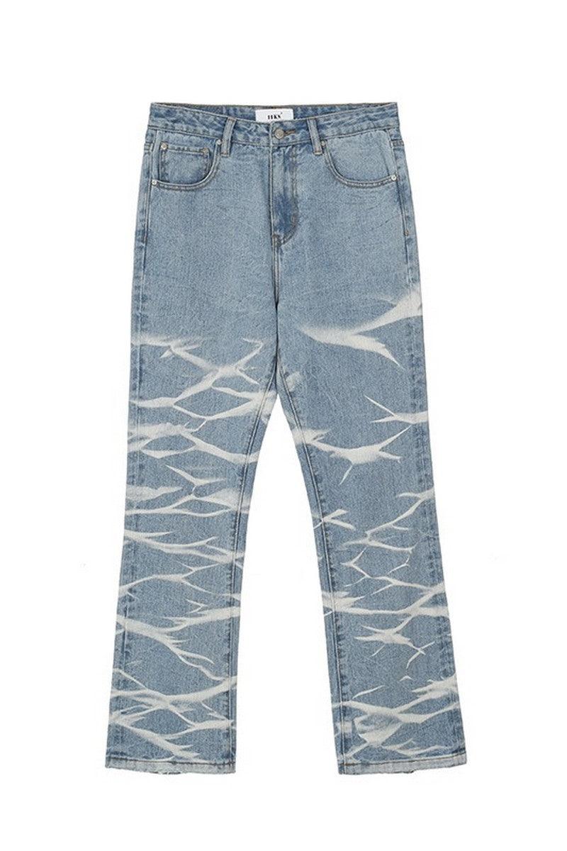 CZ Tie Dyed Flared Jeans