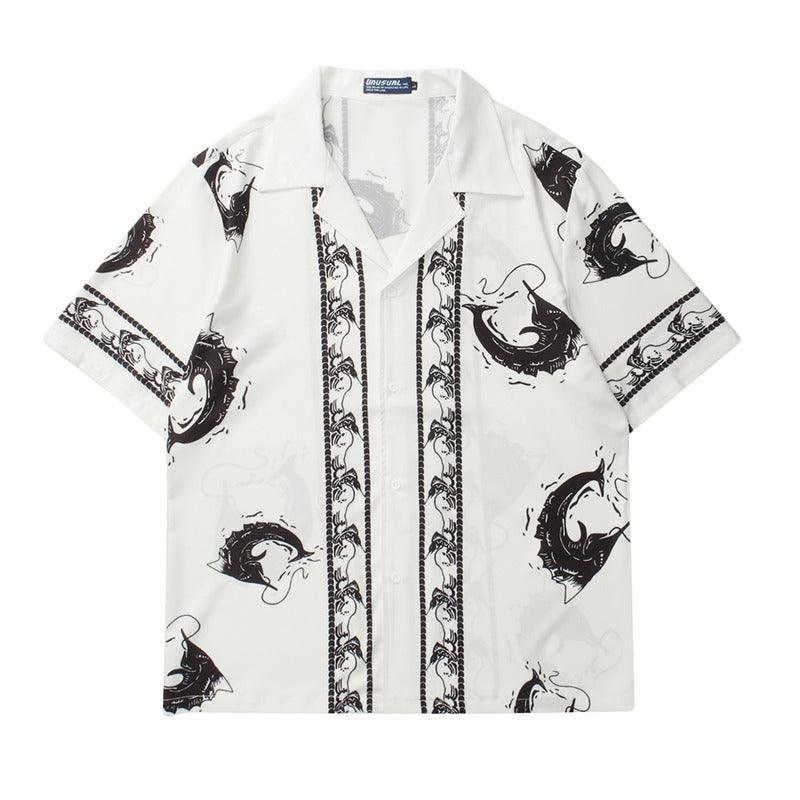 CZ Sea Print Cuban Shirt