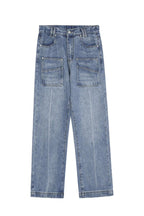 CZ Front Pockets Straight Jeans