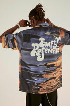 Empty Reference Ripple Print Logo Cuban Shirt