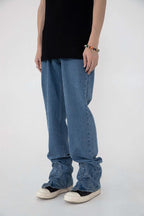 CZ Draped Flared Jeans