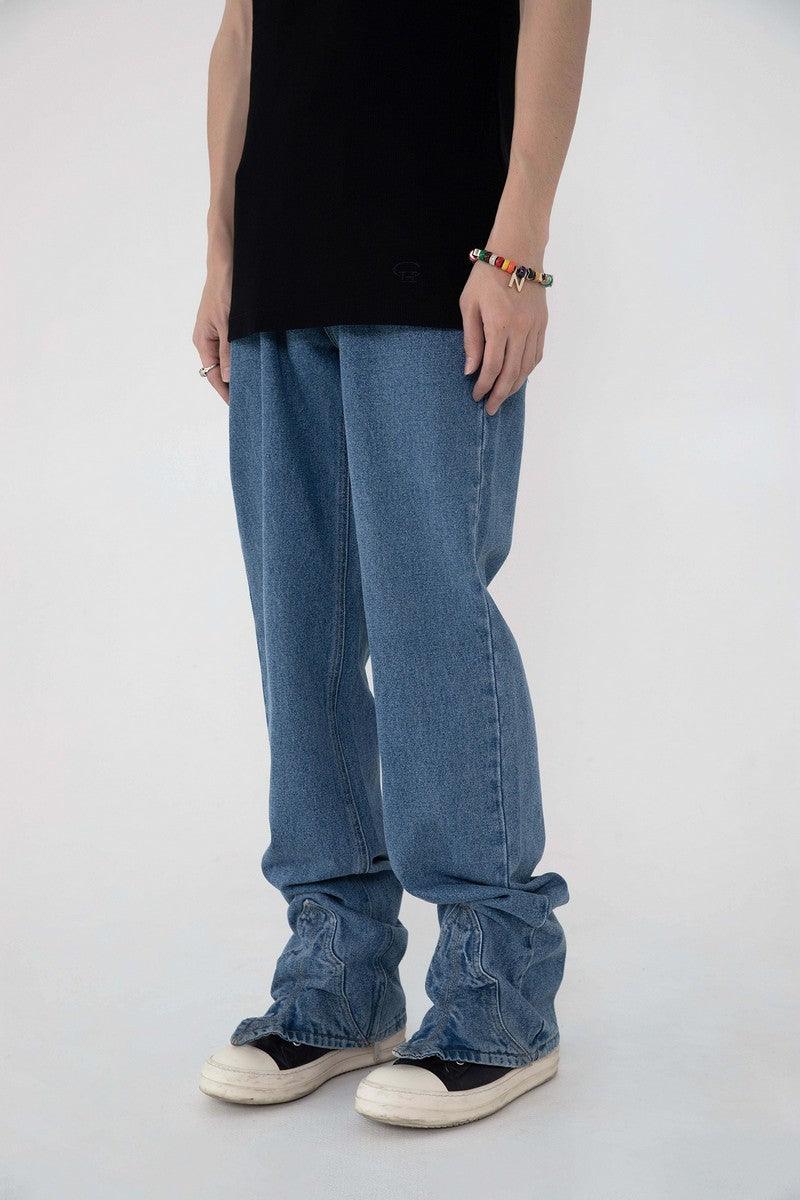 CZ Draped Flared Jeans
