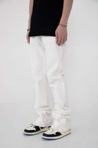 CZ Draped Flared Jeans