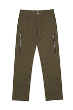 CZ Zipper Loose Straight Trousers