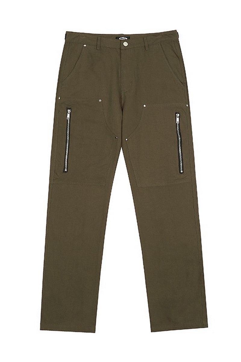CZ Zipper Loose Straight Trousers
