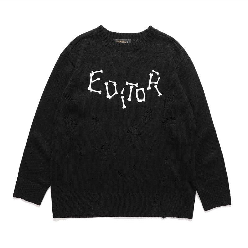CZ Distressed Logo Sweater