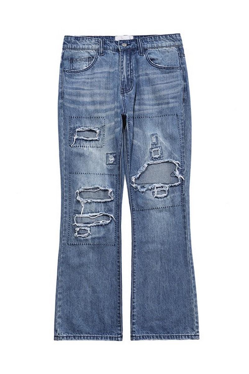 CZ Vintage Patch Flared Jeans