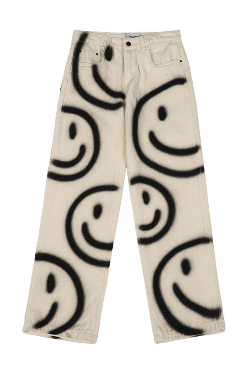 CZ Smiley Spray Printed Jeans