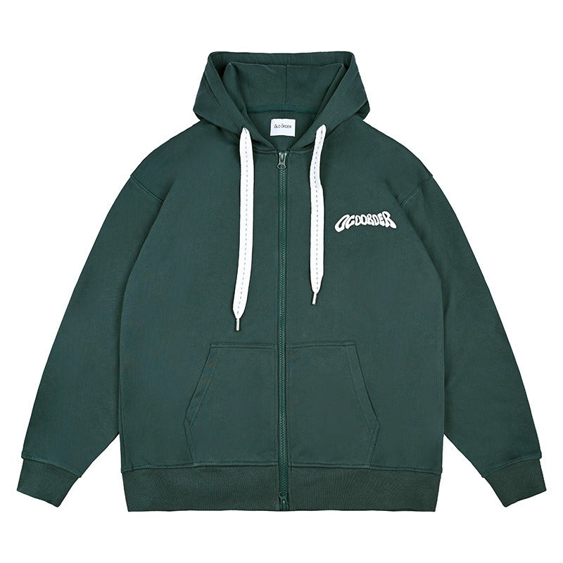 OO Friends Only Logo Foam Zip Up Hoodie