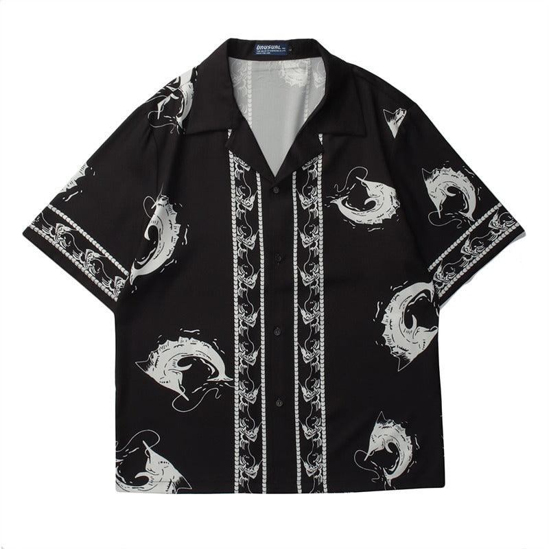 CZ Sea Print Cuban Shirt