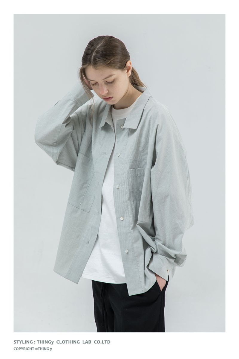 THINGY Light Green Loose L/S Shirt