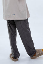 Center of Rotation Suede Stitched Loose Pants