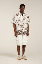 Empty Reference Leopard Pattern Cuban Shirt