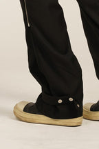 Empty Reference Zipper Adjustable Casual Pants