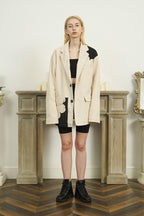 Empty Reference Flower Corduroy Suit Jacket