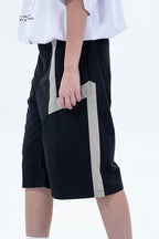 Center of Rotation Retro Stitched Casual Shorts