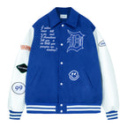 OO Gothic Logo Embroidered Varsity Jacket
