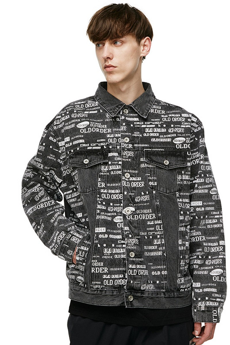 OO Full Print Logo Jeans Jacket