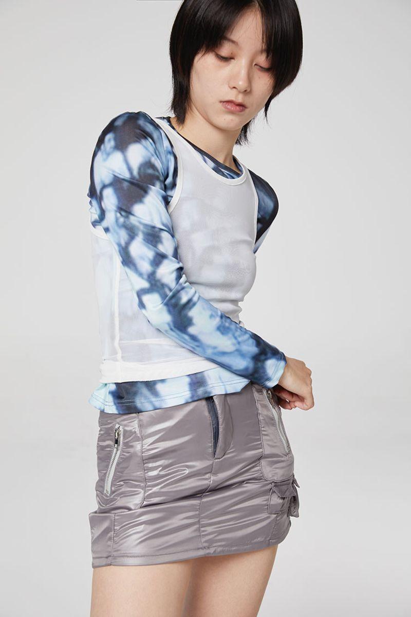 CZ Short Gray Skirt