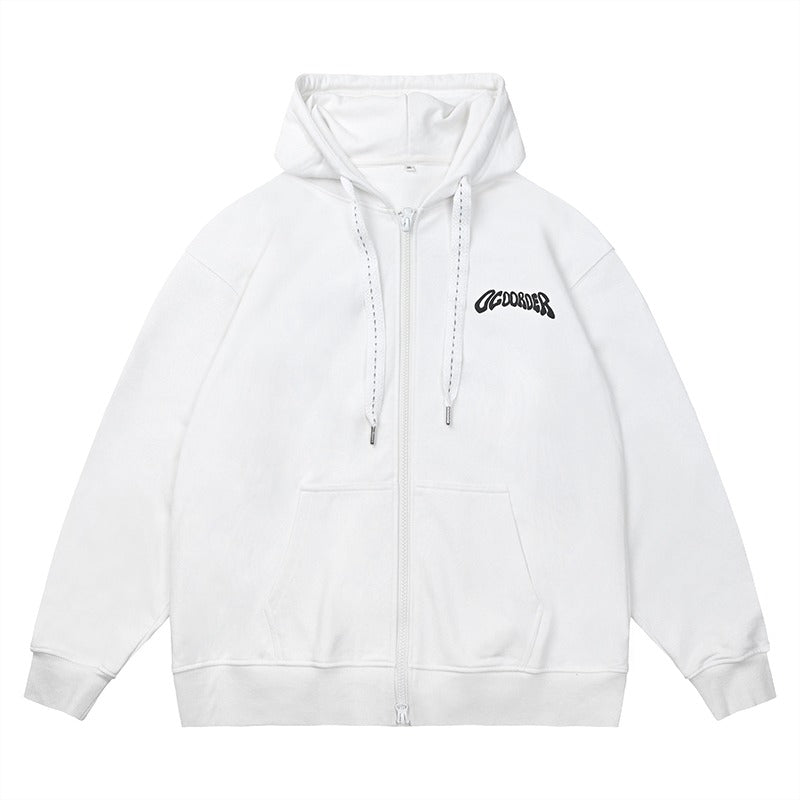 OO Friends Only Logo Foam Zip Up Hoodie